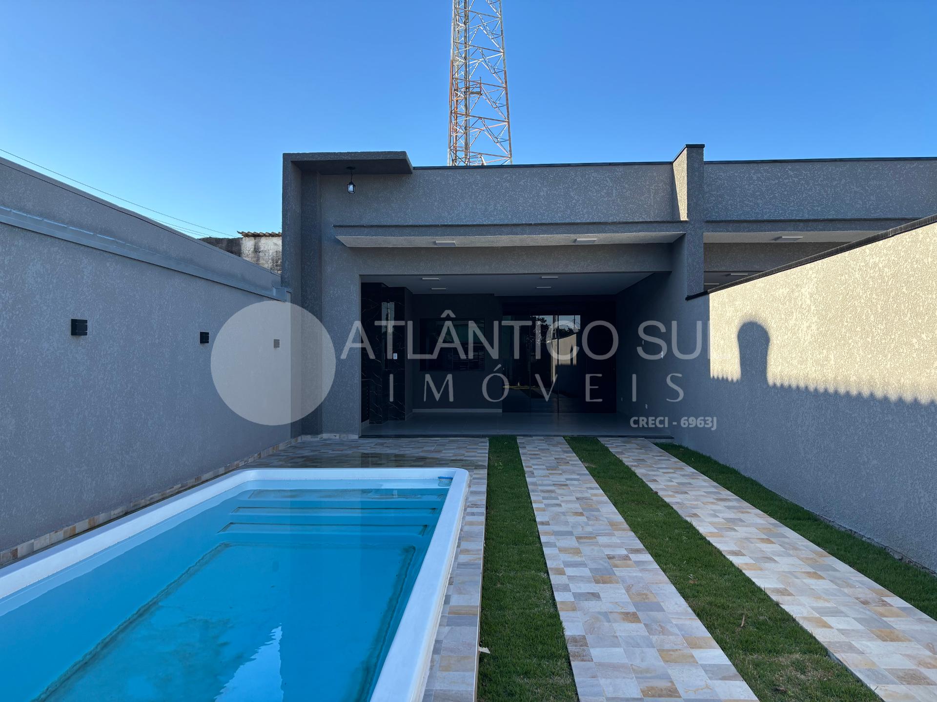 Casa nova com piscina e 3 quartos à venda em Leblon, Pontal do Paraná - Portal Venda Imóvel Brasil